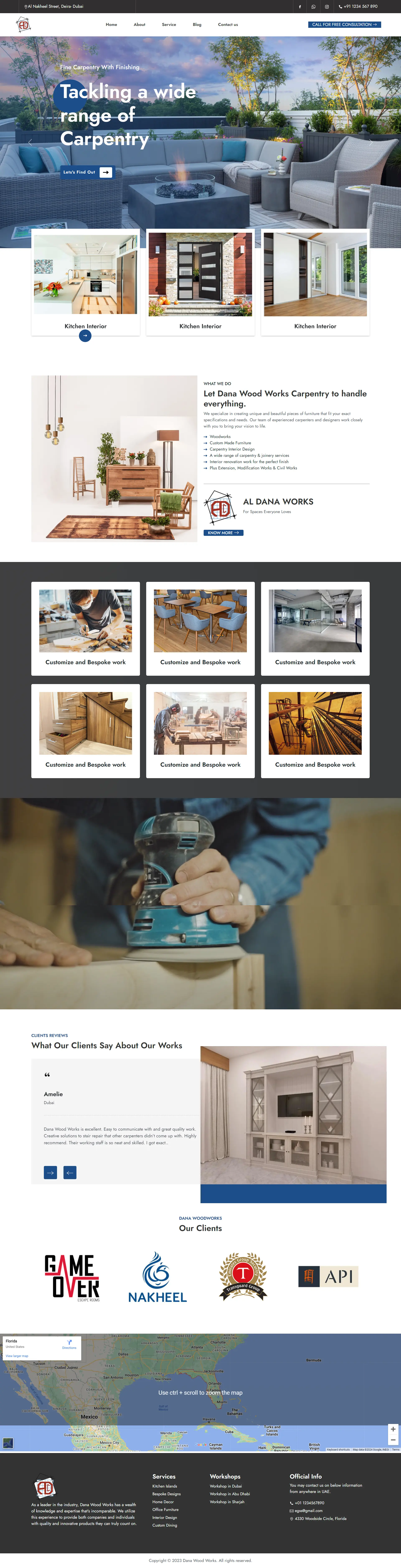 Professional Carpenter Services Website Template