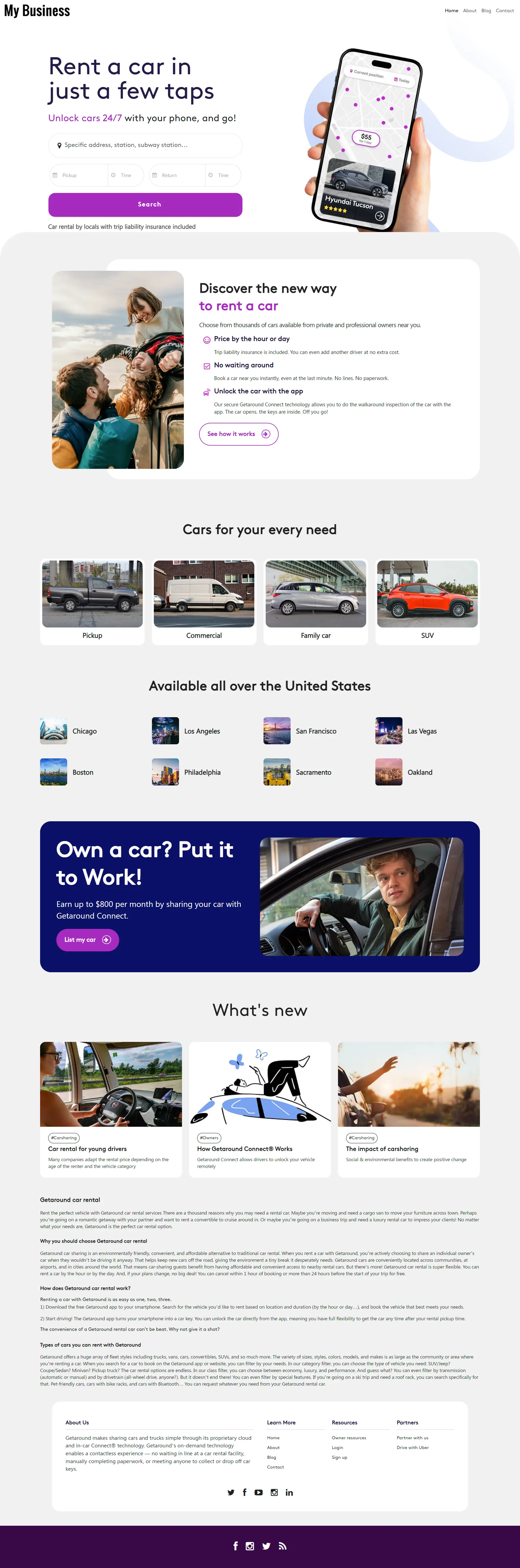 Fully-Functional Car Rental Booking Website Design