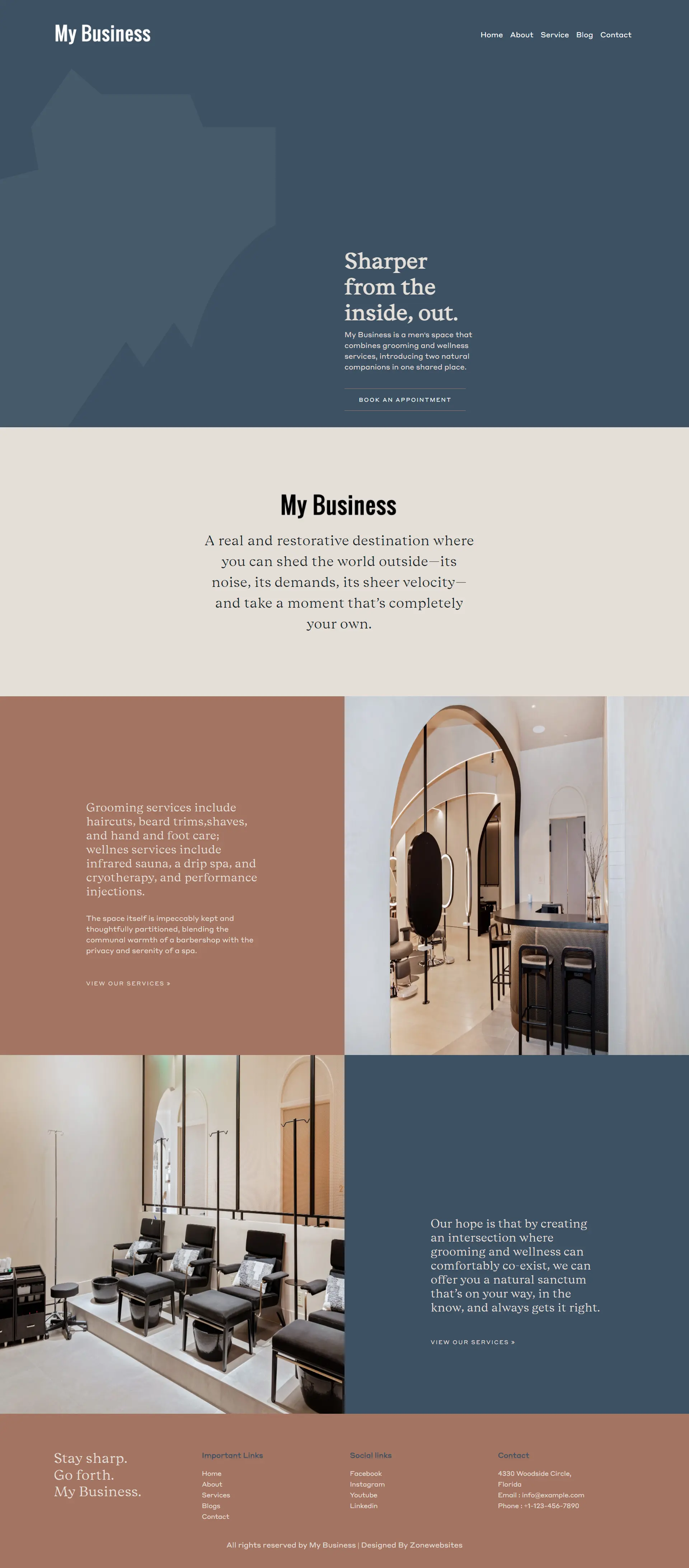 Modern Grooming and Wellness Services Website Theme