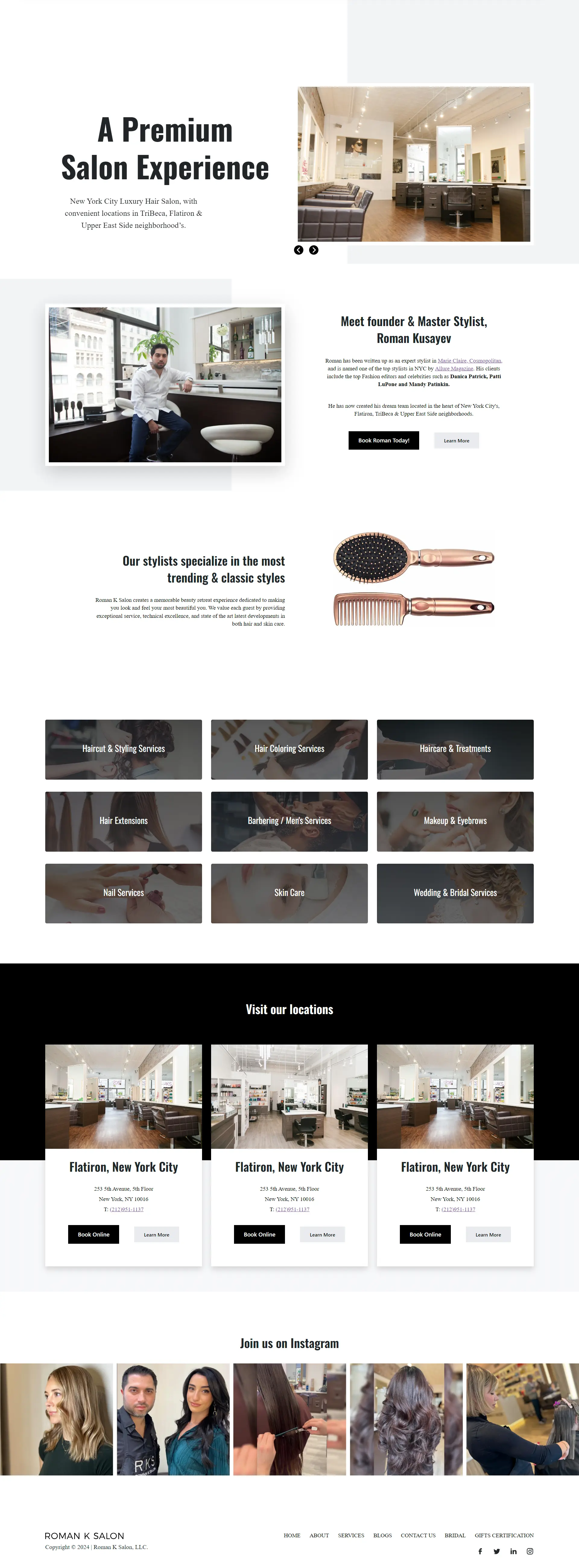 Luxury Hair Salon and Hairdresser Website Design