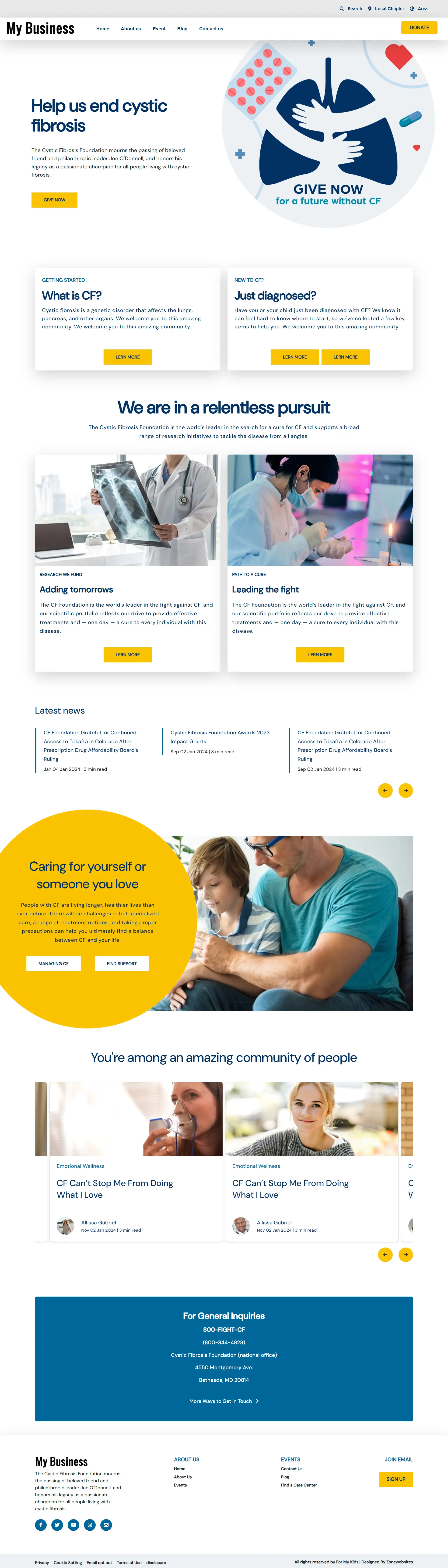 Customizable Website Theme for Nonprofit Fundraising Charity