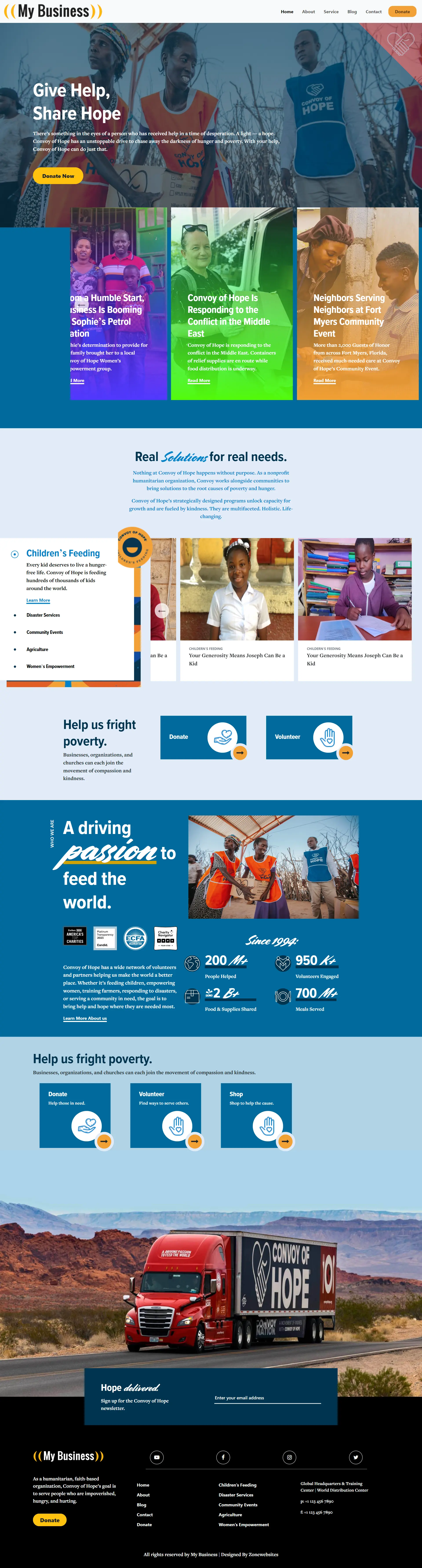 Nonprofit Humanitarian Organization Website Design