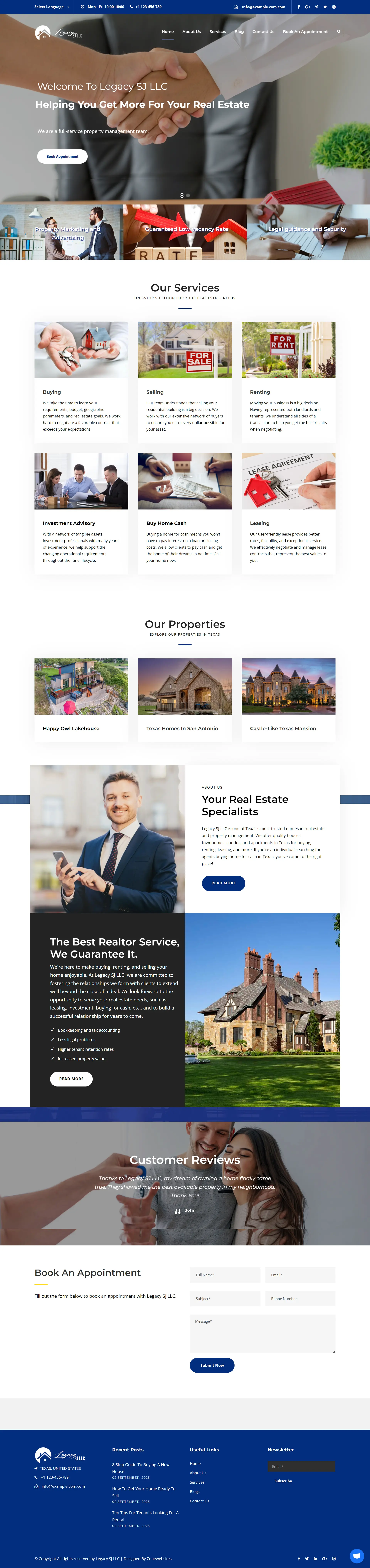 Modern Website Template for Buy, Sell or Rent Property