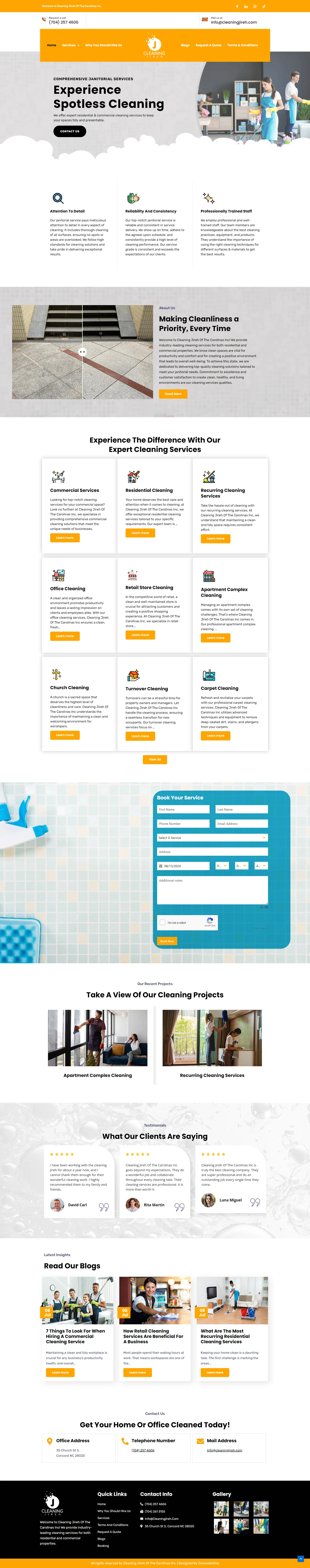 Website Template for Home and Office Cleaning Services