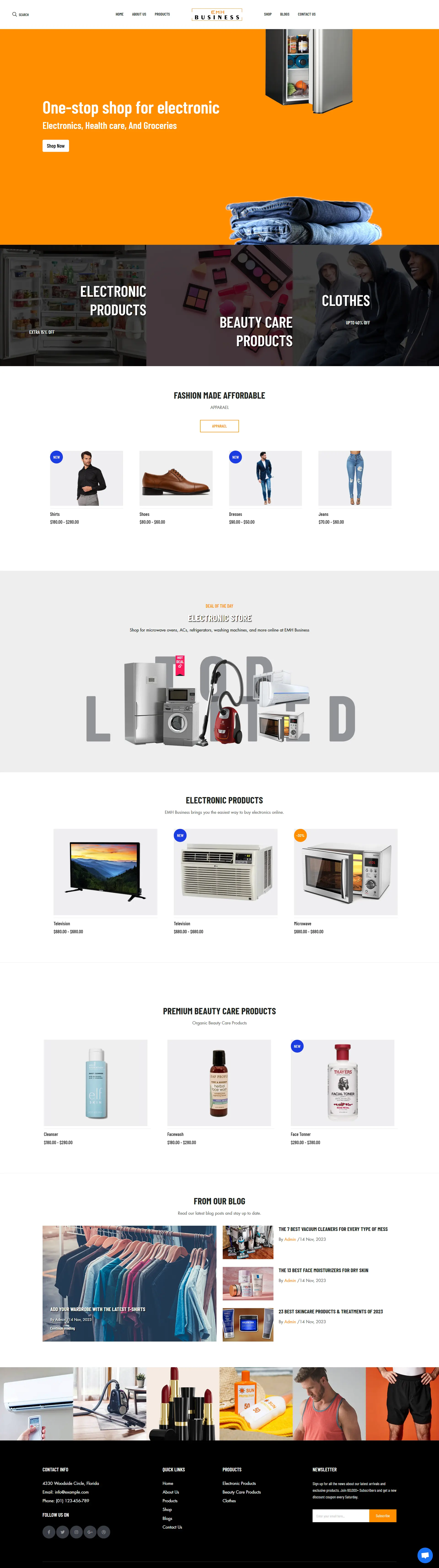 Website Design for Multipurpose E-commerce Business