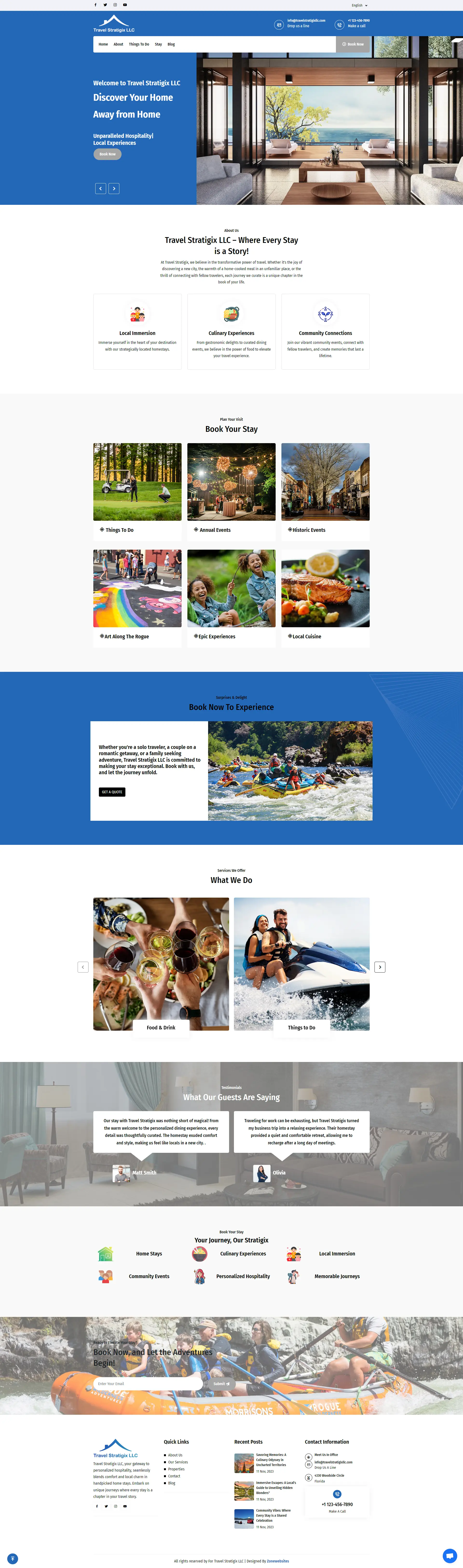 Fully Functional Hospitality & Travel Service Website Design