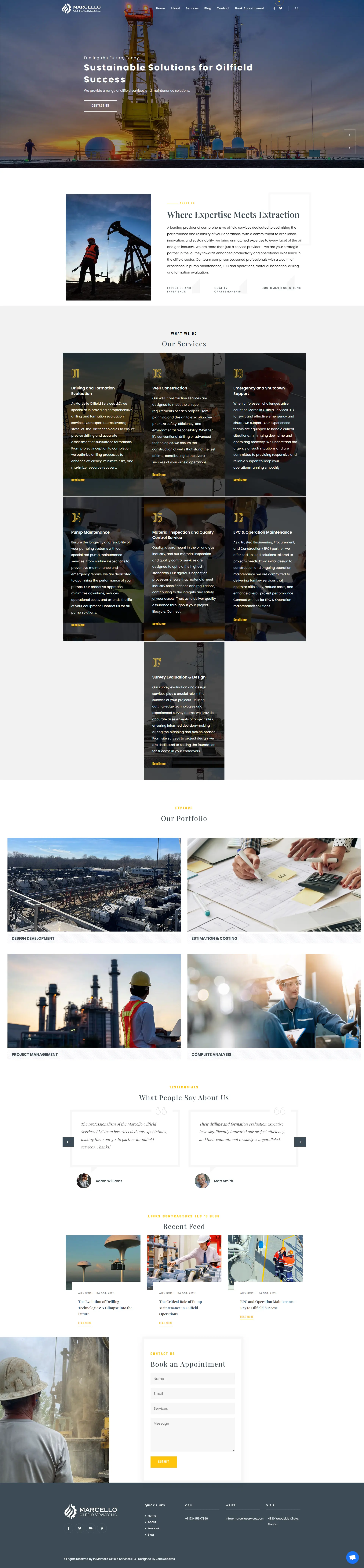 Website Theme for Oilfield Services & Maintenance Solutions