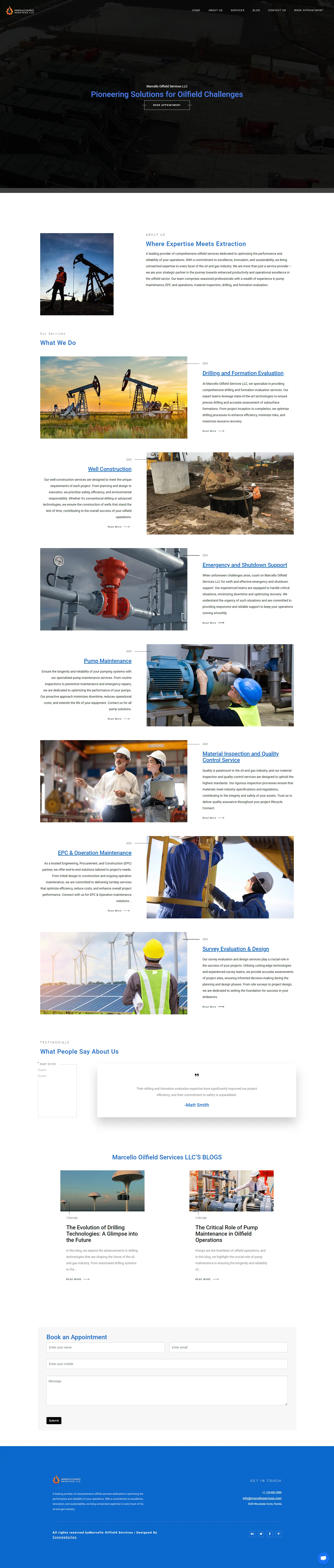 Premium-Quality Oilfield Sector Website Template