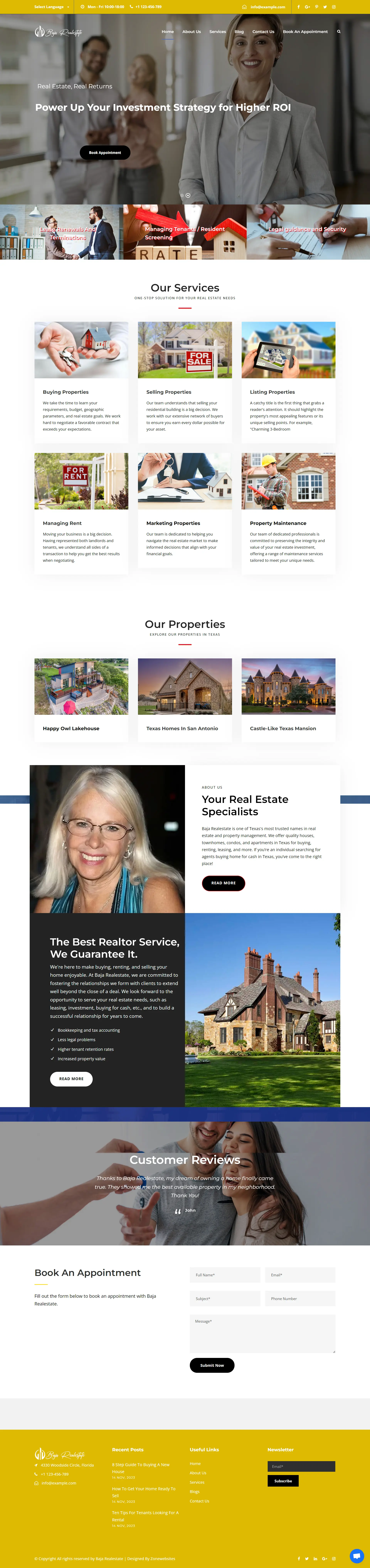 Stunning Website Theme for Commercial Real Estate Agency