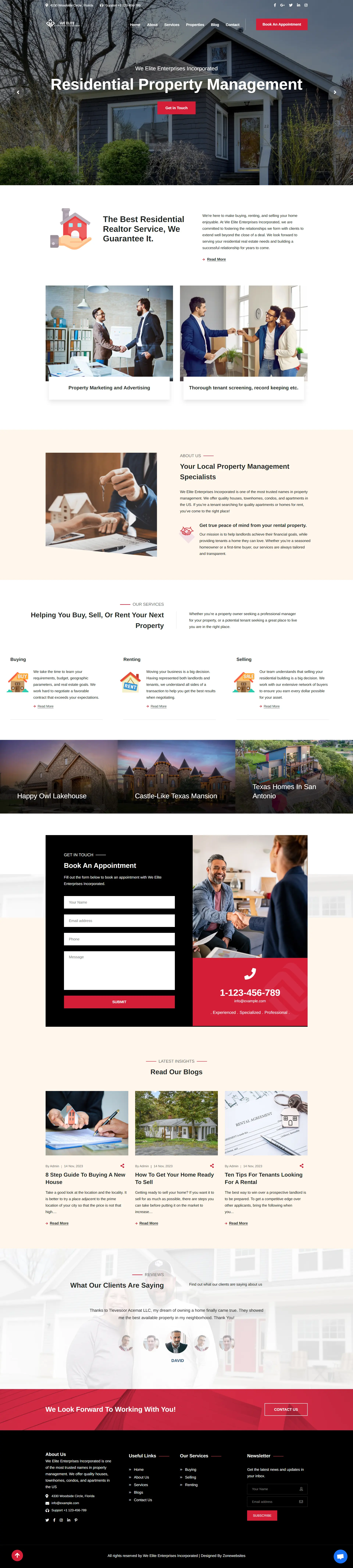 Website Design for Real Estate Property Management Company