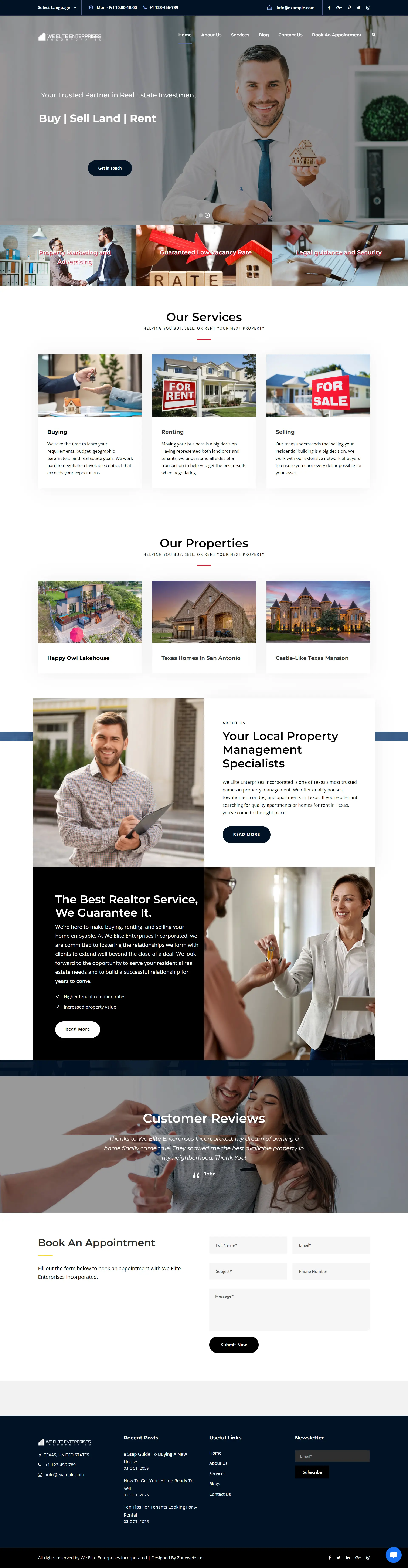 Premium-Quality Real Estate Business Website Template