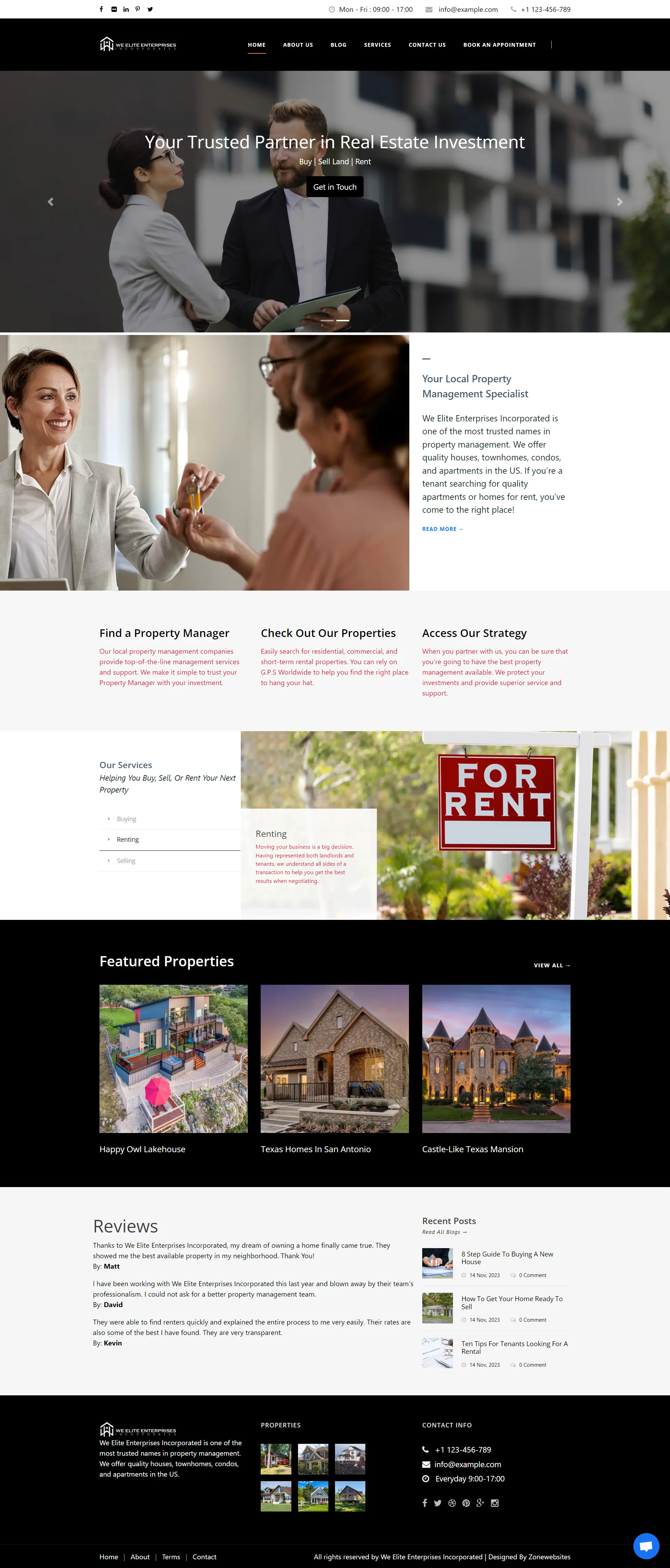 Modern Website Theme for Real Estate Property Agents