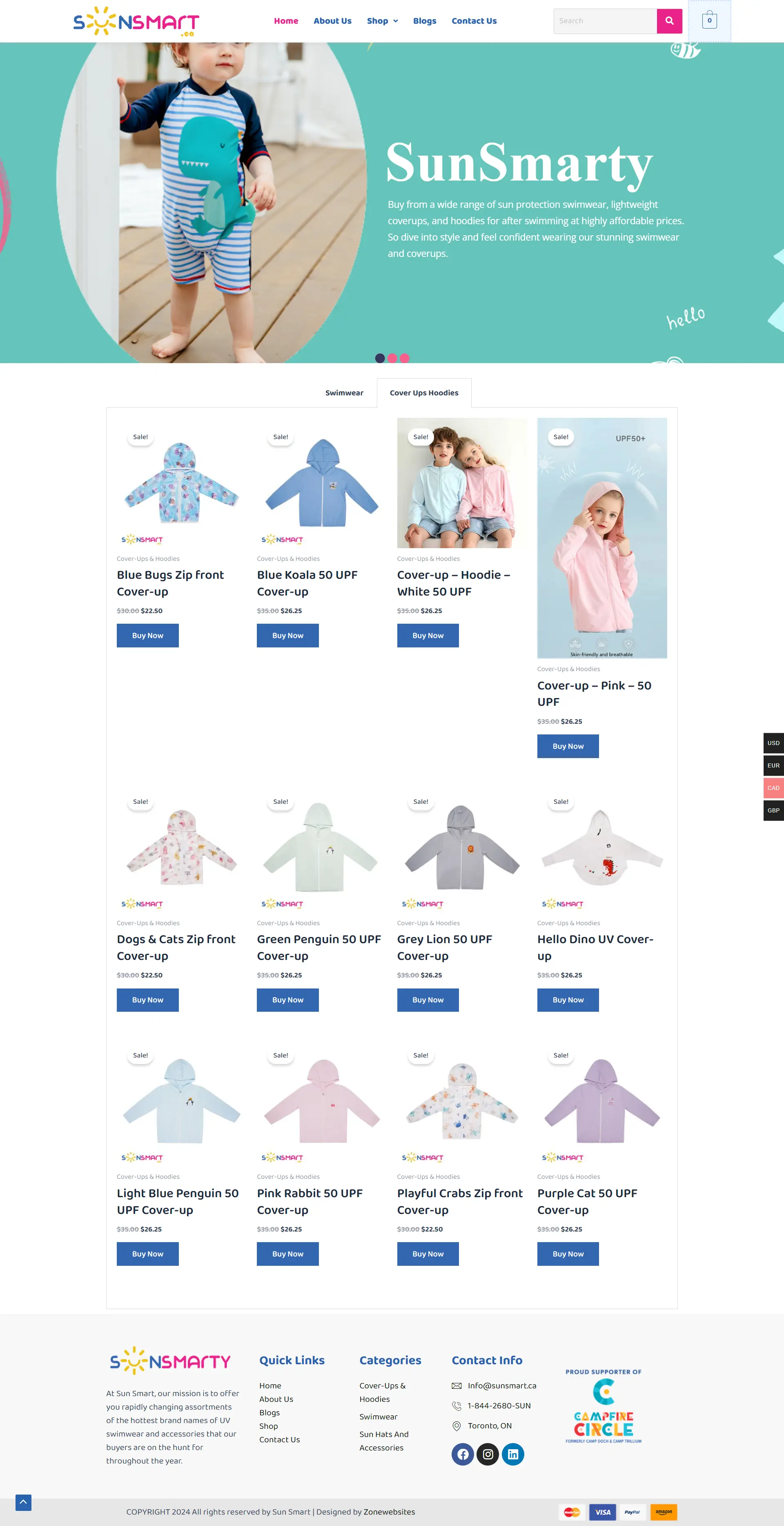 Versatile E-commerce Website Design for Kids Clothing Store