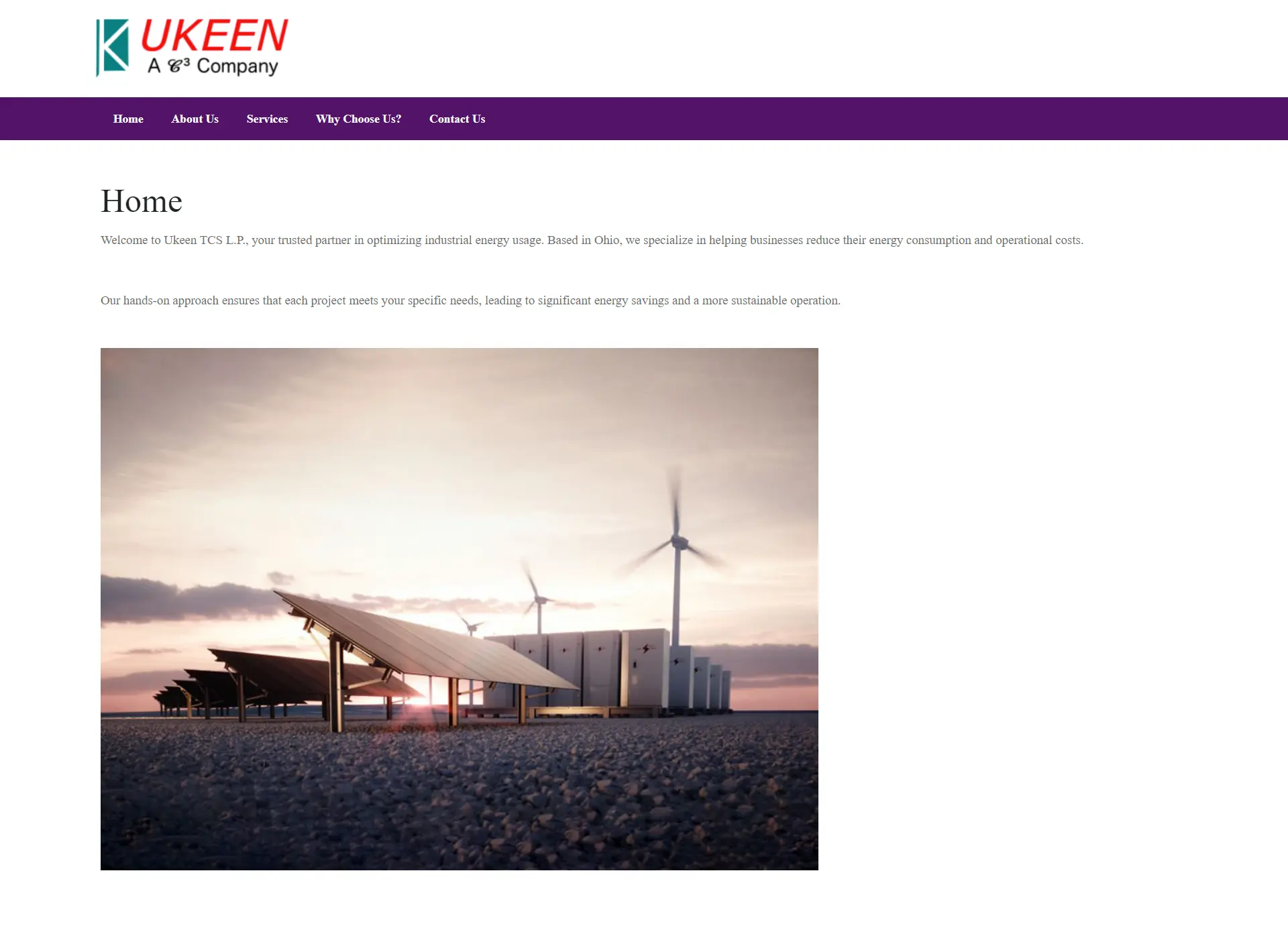 Website Template for Solar and Renewable Energy Firms