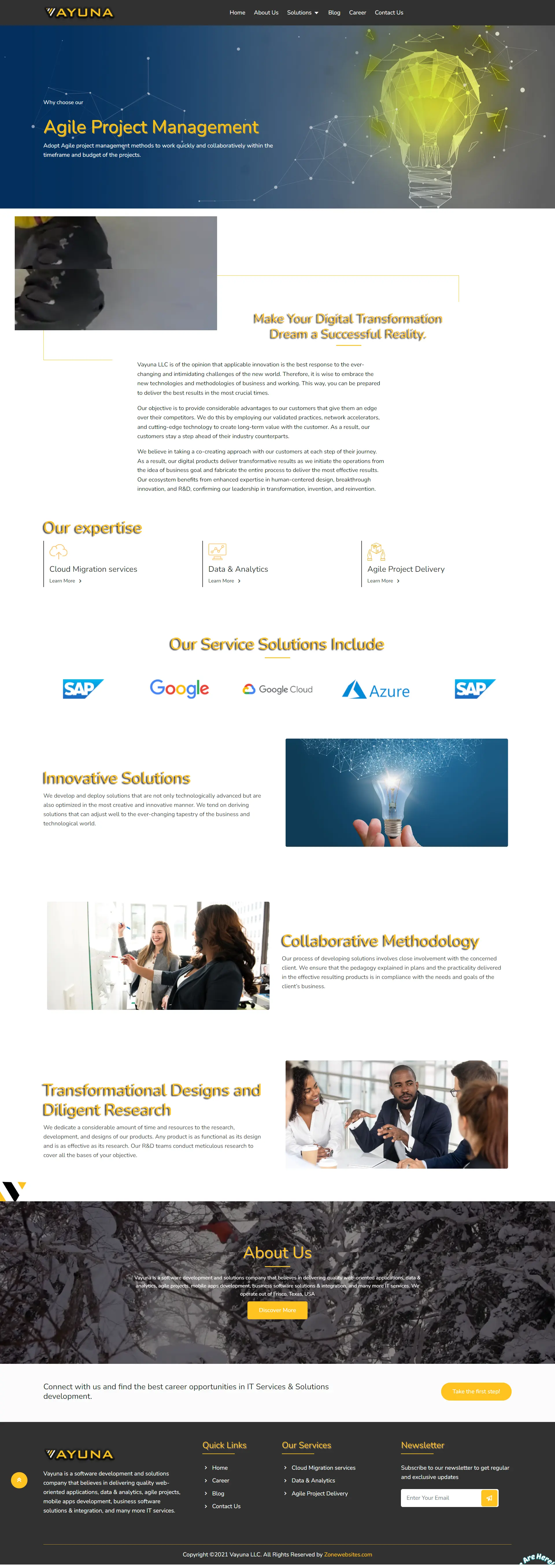 Website Design for Software Development & Solutions Company