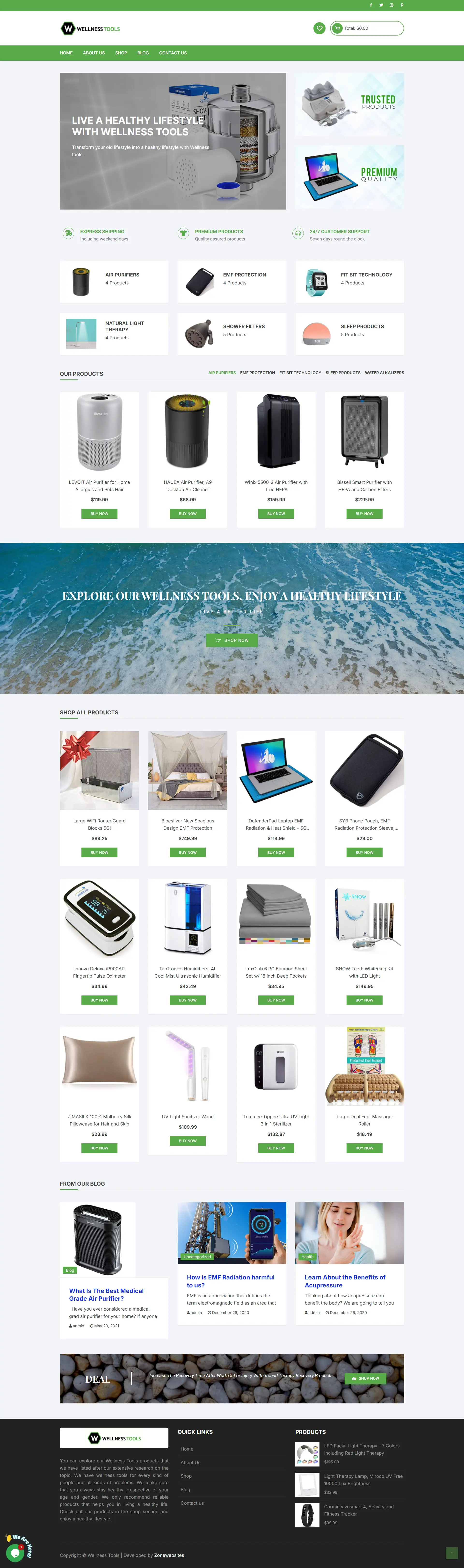 Stunning Health and Wellness Products Website Design