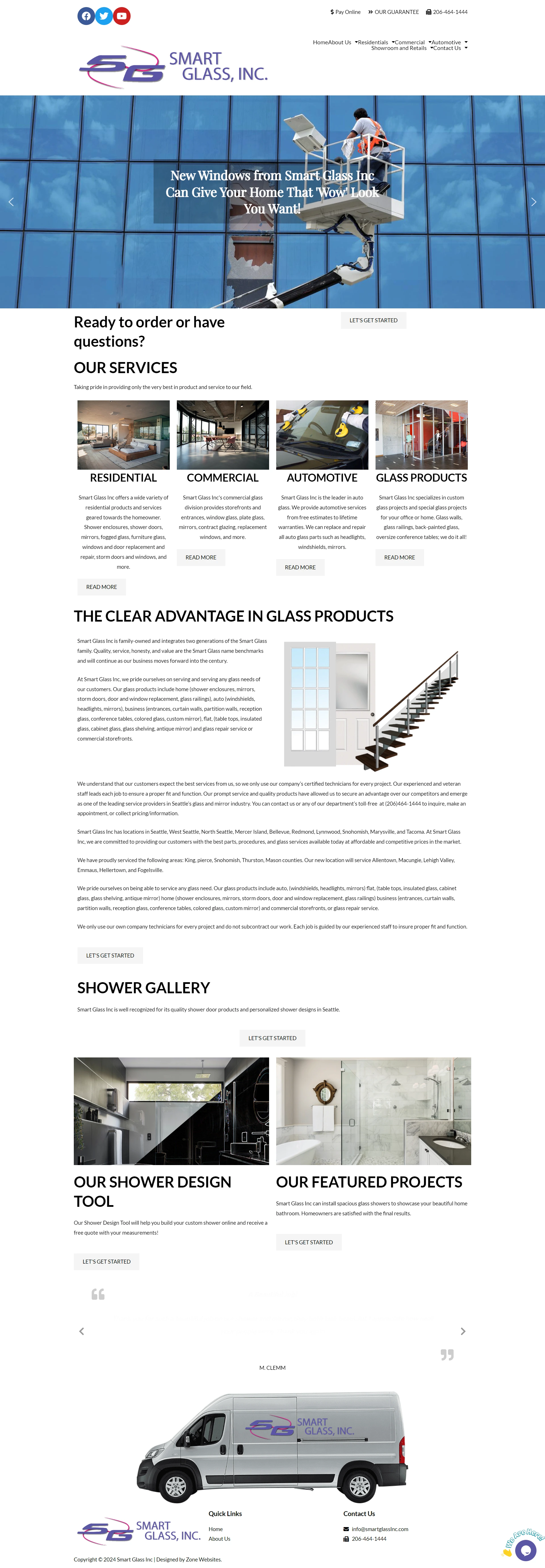 Stunning Glass Repair & Servicing Website Design