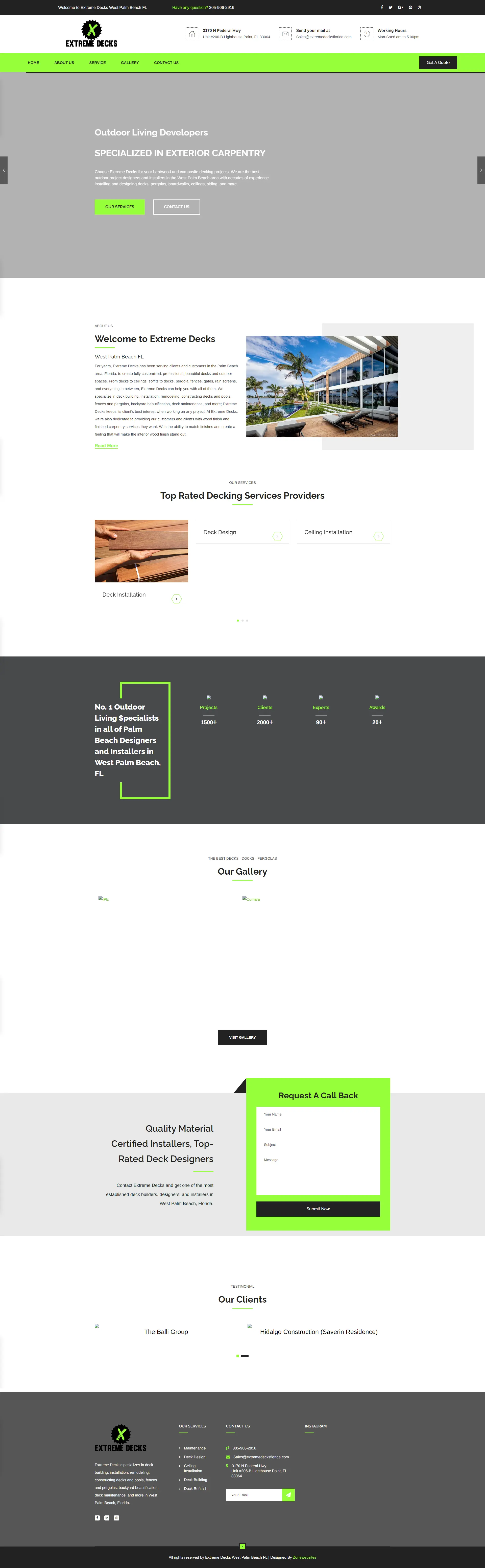 Premium Website Layout for Exterior Design Services