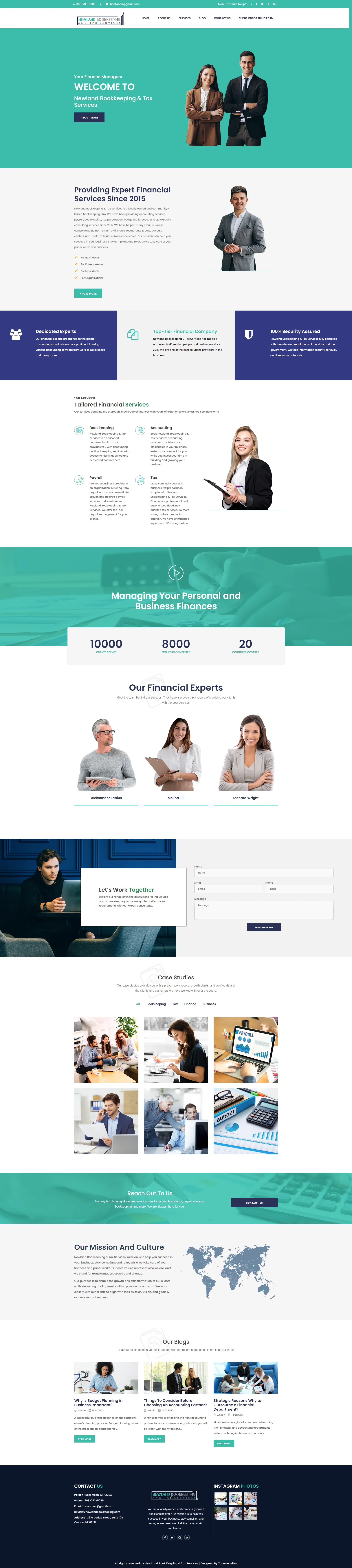 Attractive Website Template for Tax & Bookkeeping Services