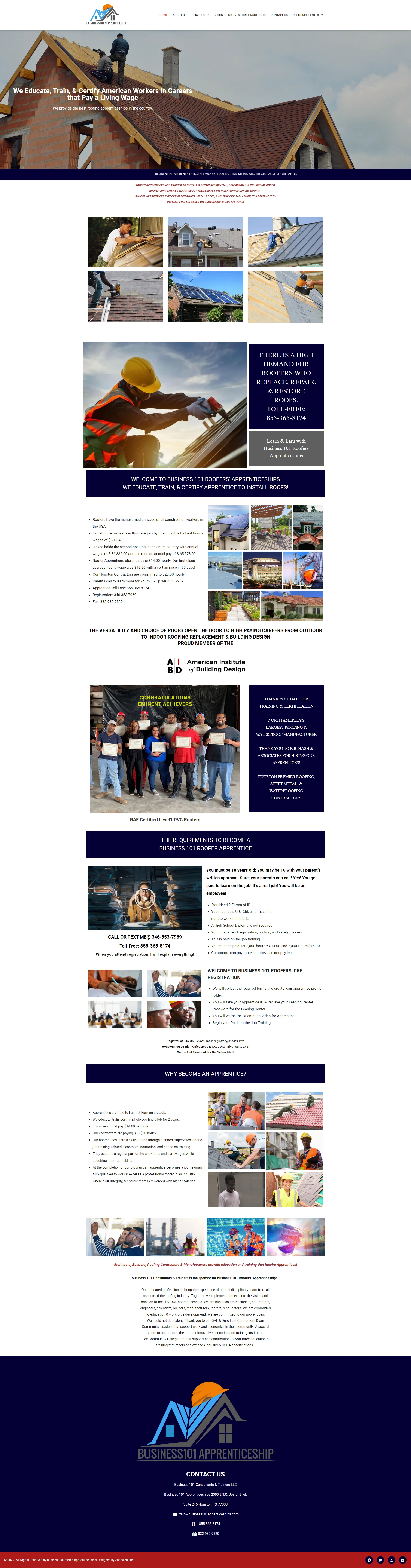 SEO-Friendly Website Layout for Roofing Training Providers