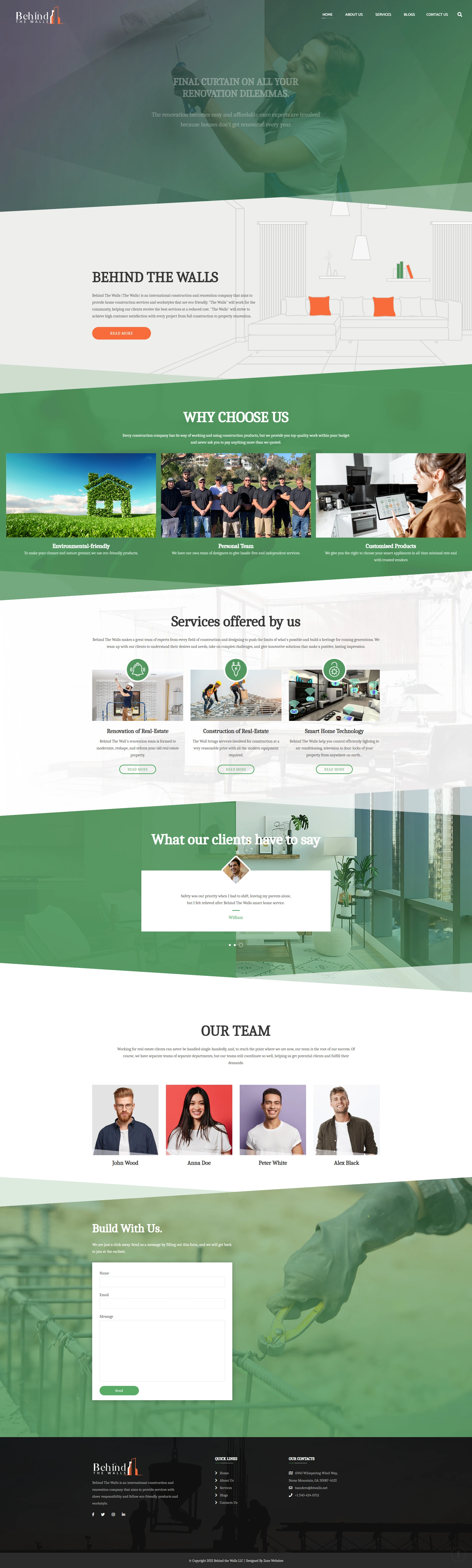 Website Template for Construction and Building Businesses