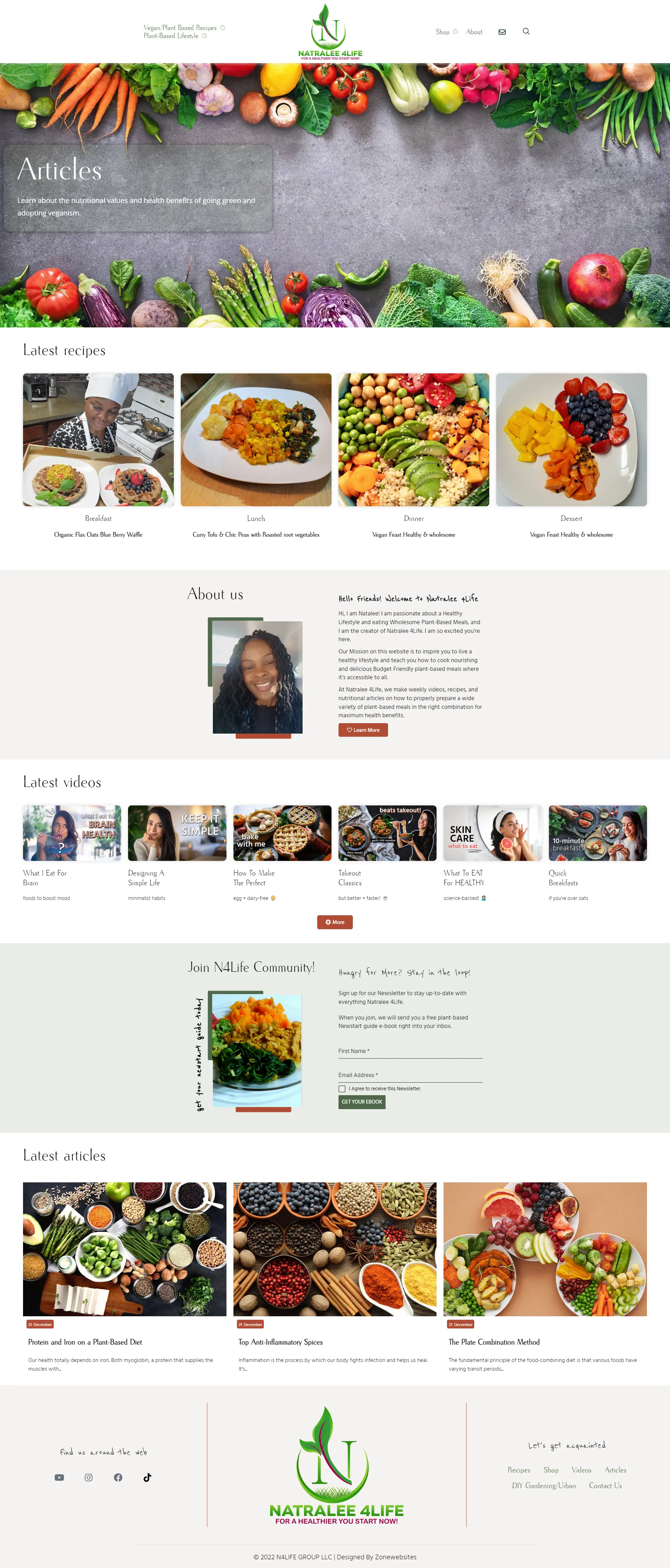 Multipurpose Nutrition & Wellness Website Design