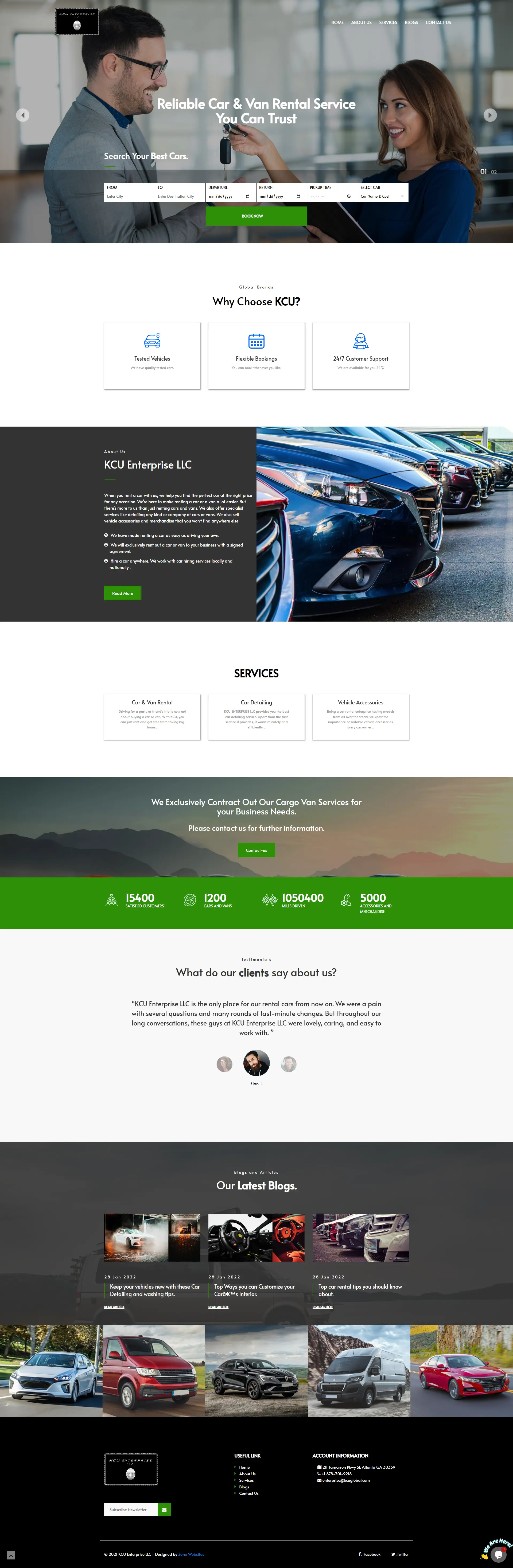 Fully Responsive Car Rental Services Website Design