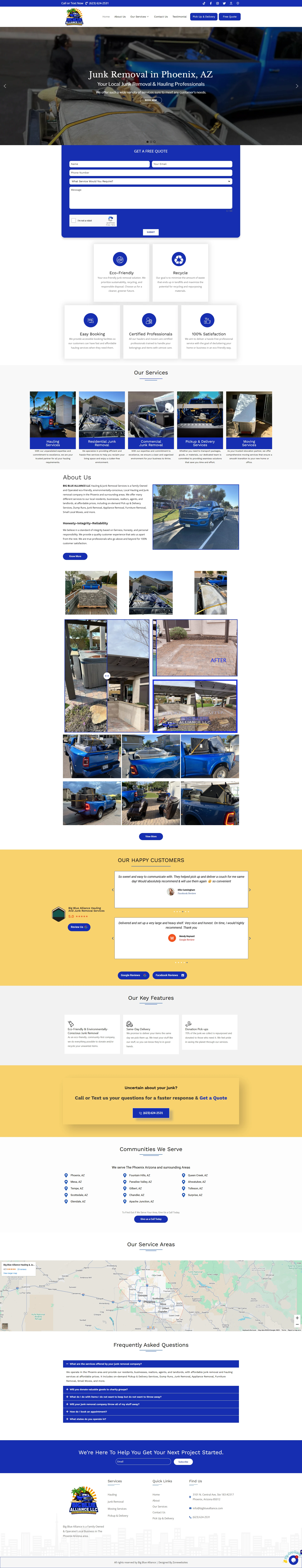 Simple Junk Removal & Sustainable Recycling Website Design