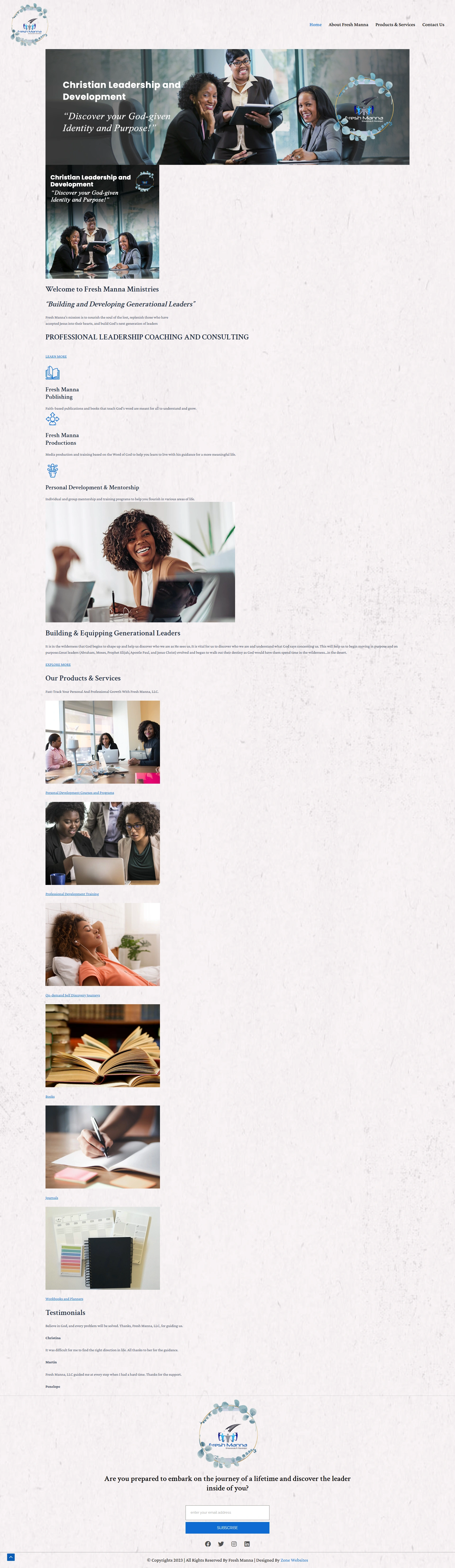 Fully Functional Website Template for Leadership Training