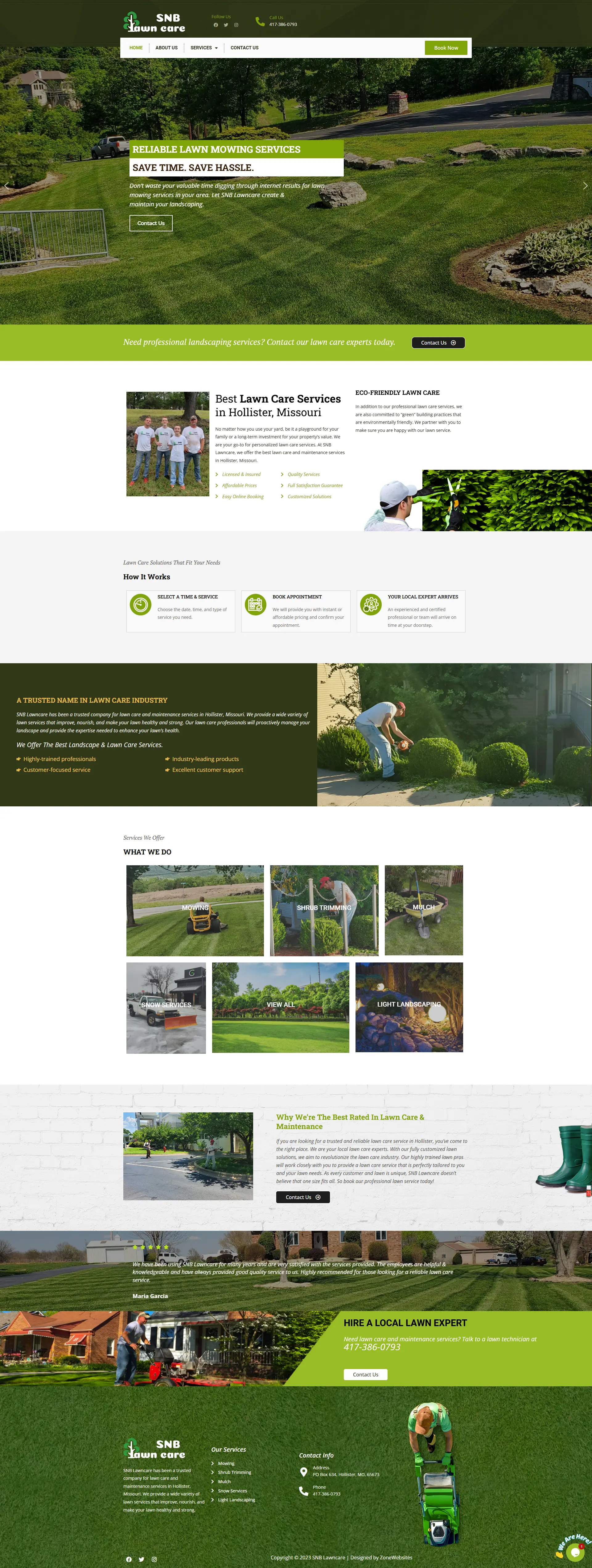 Customizable Website Design for Landscaping Services