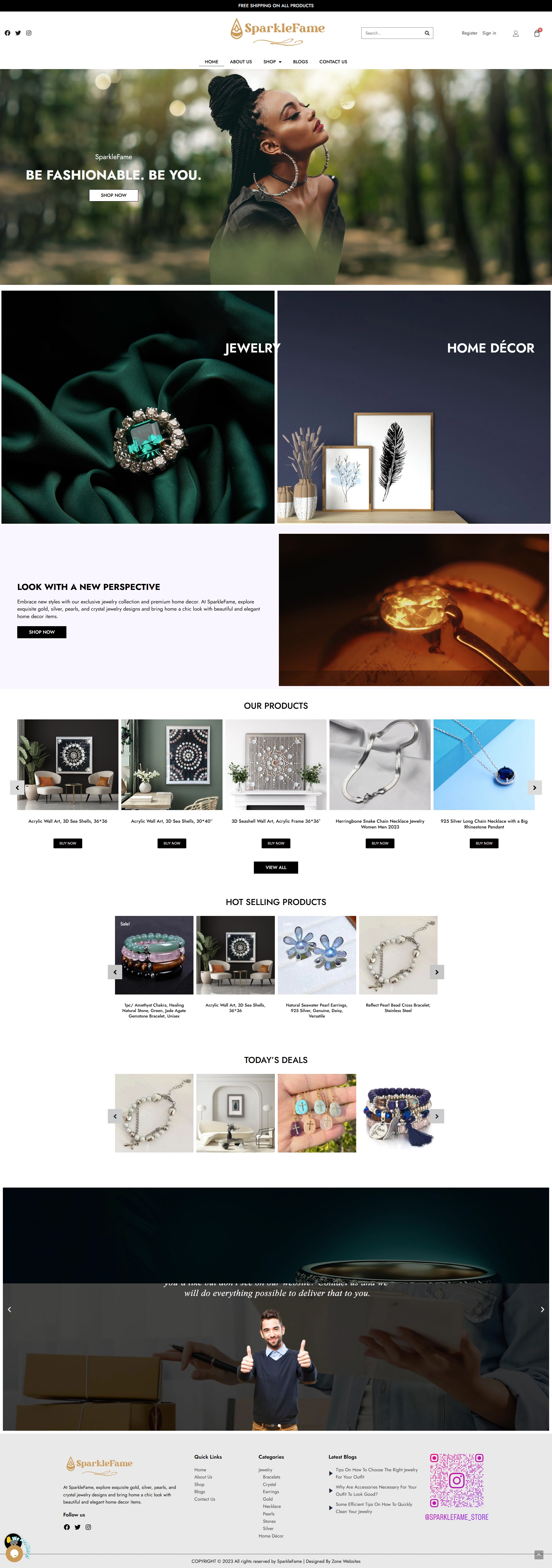 Elegant Website Template for Home Decor & Jewelry Vendors