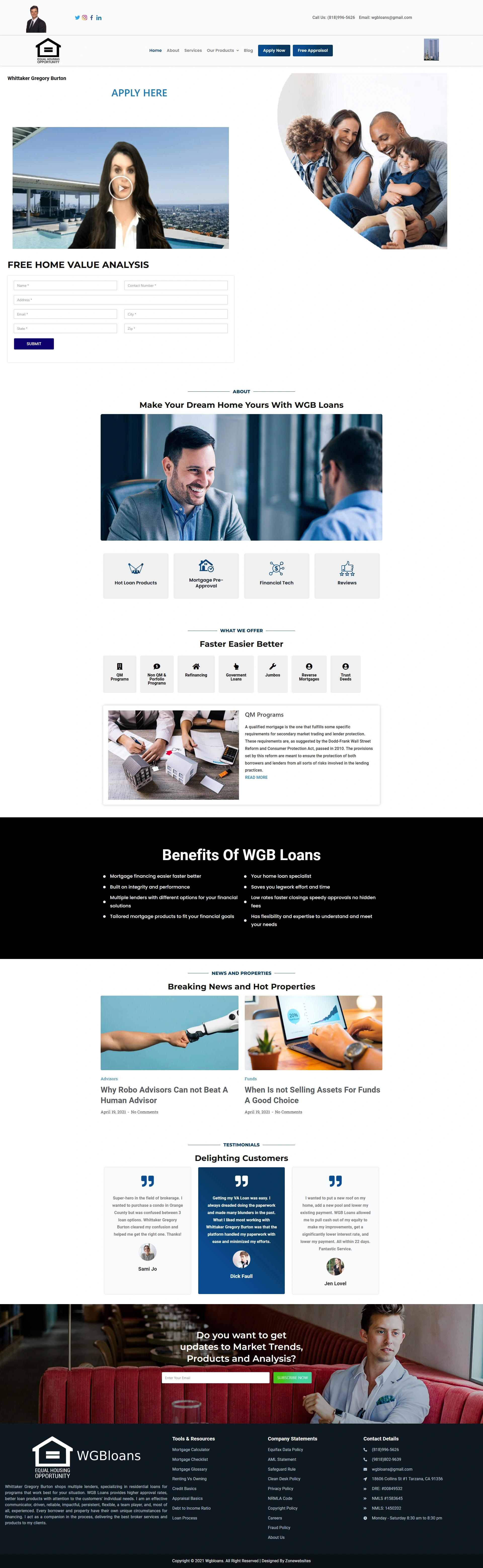 Unique Mortgage and Home Loan Service Website Template