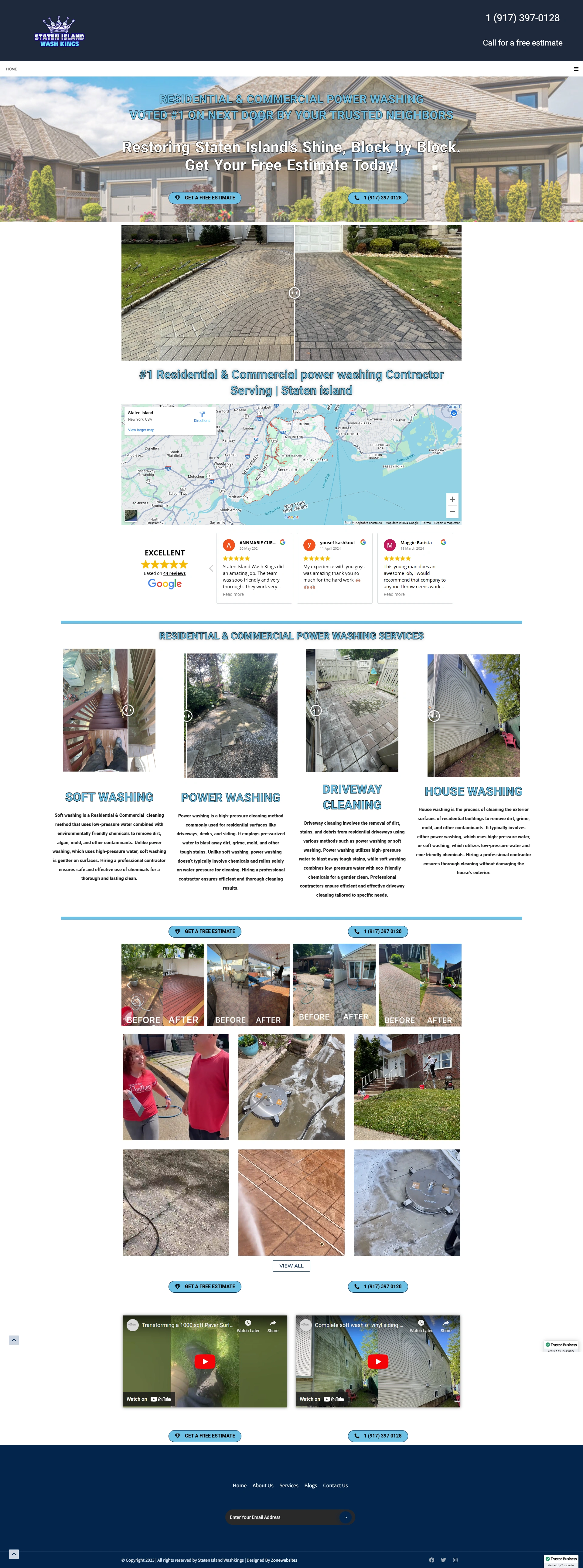 Versatile Website Layout for Power Washing Services