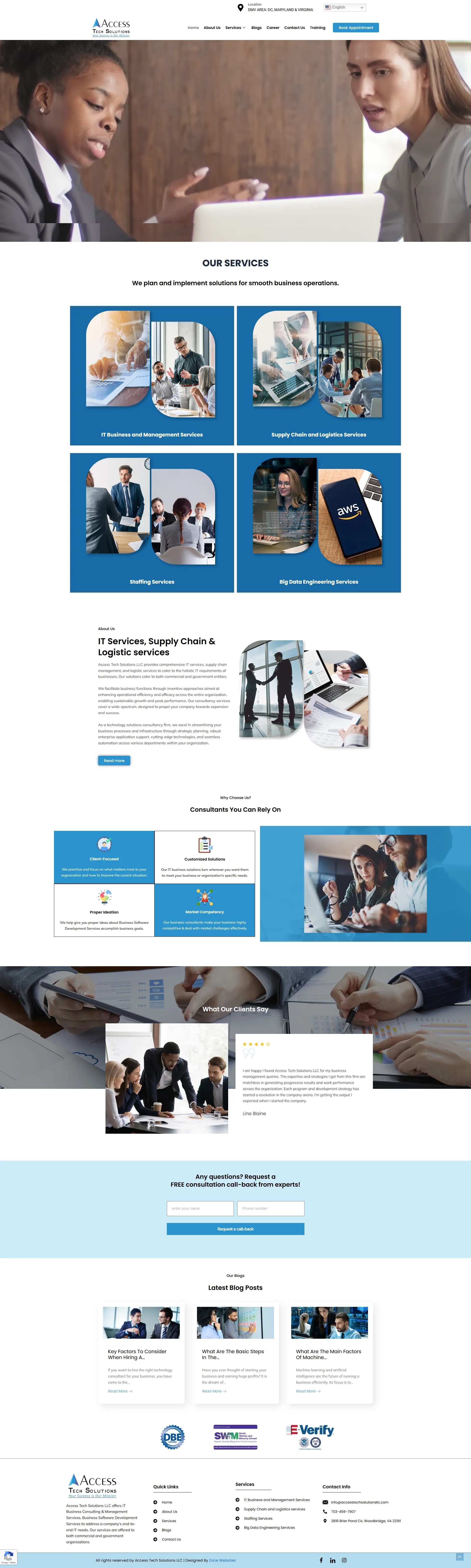 IT Business and Supply Chain Management Website Template