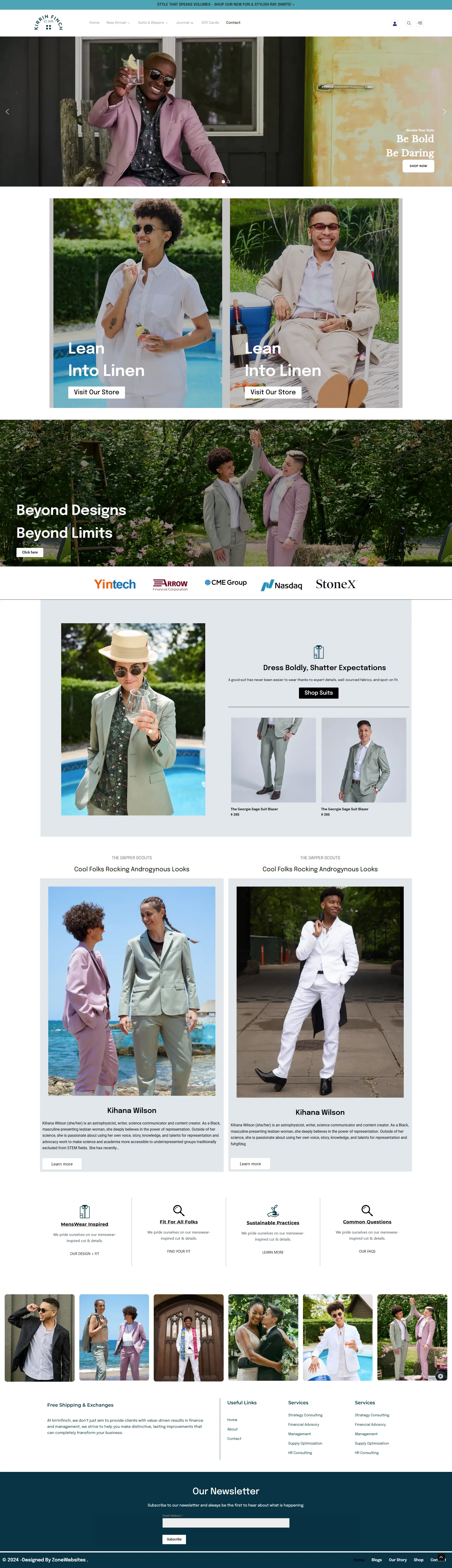 Functional Clothing and Fashion E-Commerce Website Layout