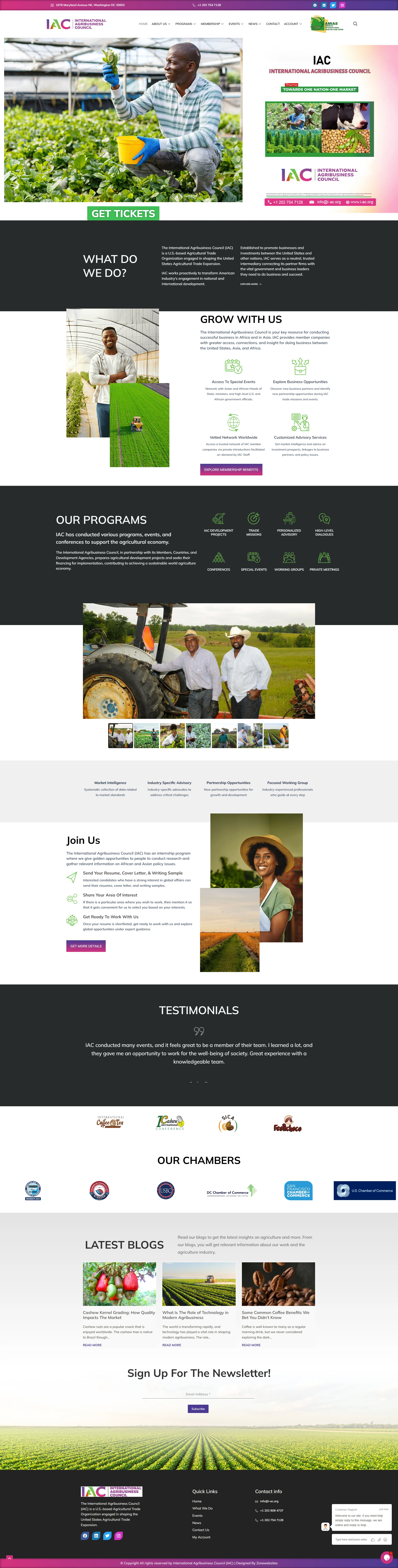 Versatile Agriculture Trade Organizations Website Layout