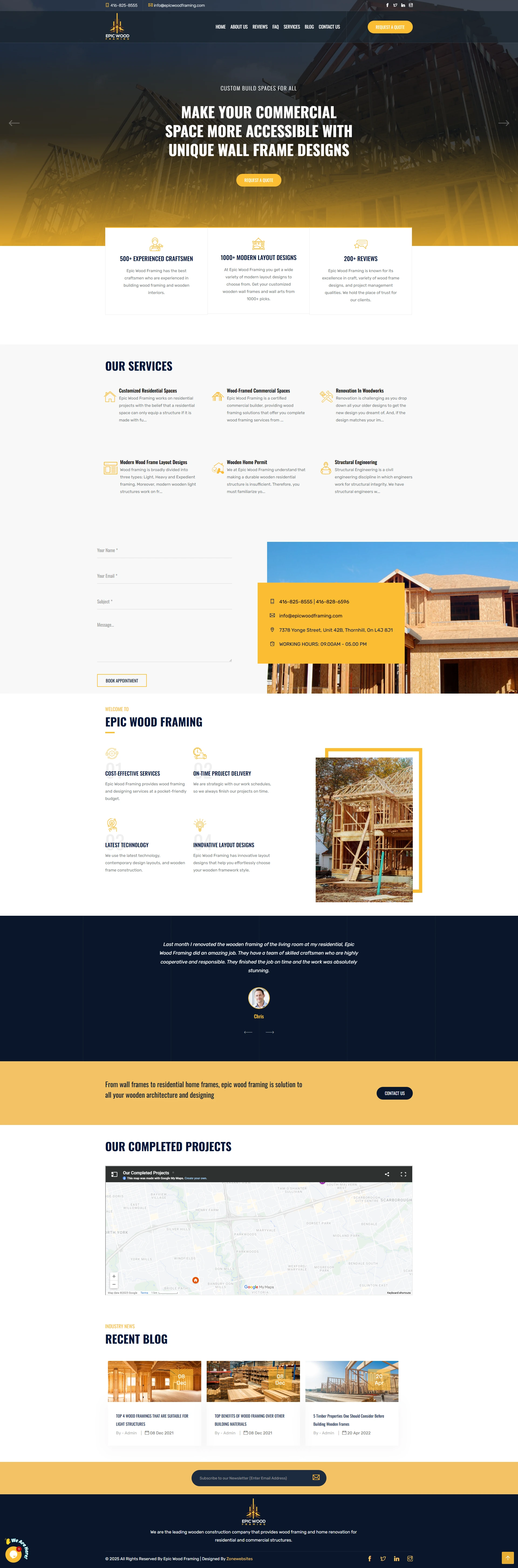 Professional Wooden Construction Company Website Theme